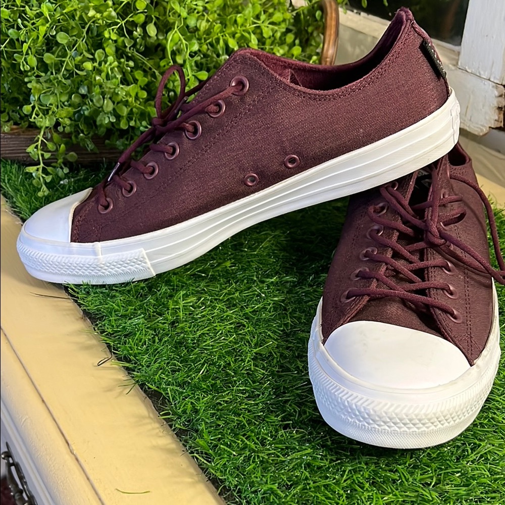 Men's Burgundy Canvas Sneakers